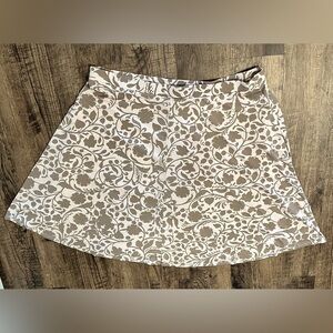 Gilli Beige Floral Skater Skirt